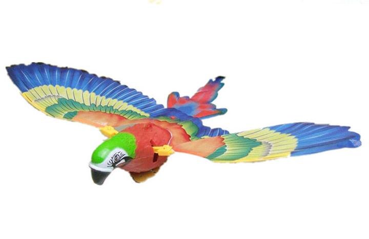 Novelty Flash Simulation Electric Flying Eagle Bird Rotate Interactive Toys Children Kids