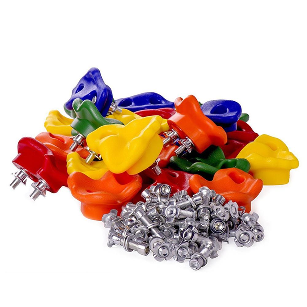 Kids Adult Rock Climbing Toys for Children Sport Wood Wall Stones Plastic Indoor Outdoor Climbing Rock Hand Feet Holds Grip Kits