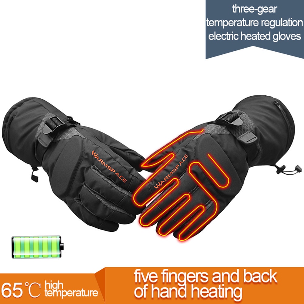 Electric Heated Gloves Warm Heating Mittens USB Rechargeable Gloves For Men Women Riding Skiing 7.4V 2600mAh