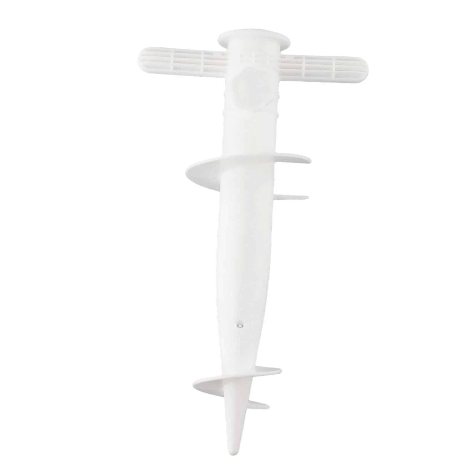 1 stk. plastik paraplypropbaser, strandparasolbase, gulvgaffel, tilbehør, 31 x 17cm sandbundsværktøj, pigge: Multi