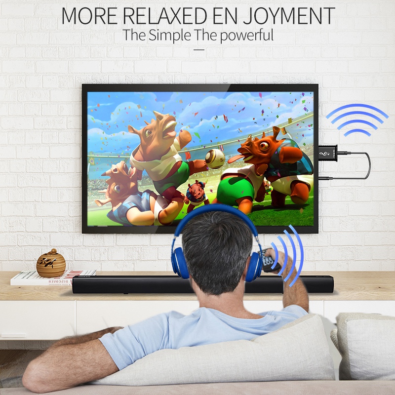Usb Wireless Receiver Transmitters Bluetooth V5.0 Audio Music Stereo Adapter Dongle For Tv Pc Car Bluetooth Speaker Headphone