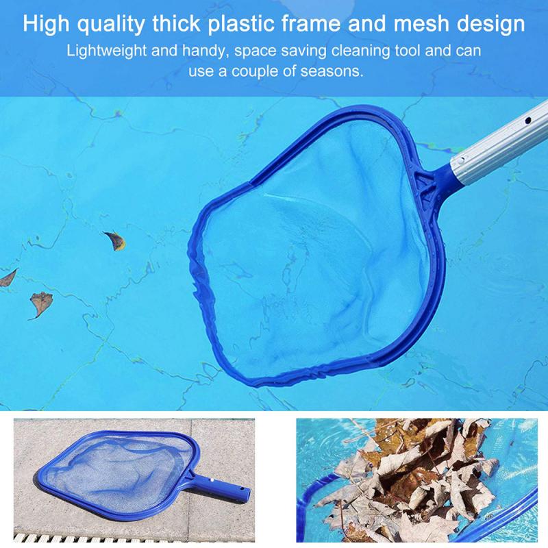 Pesca de água náilon net piscina rasa/profunda spa banheira de hidromassagem folha skimmer ancinho malha quadro limpeza net piscina ferramentas novo