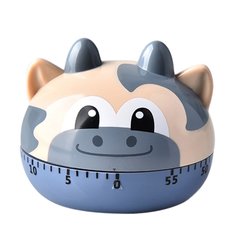 Animal Timer Digital Kitchen Countdown Clock Cute Animal Fruit Alarm Clock Time Management Tool for Children and Adults: COW