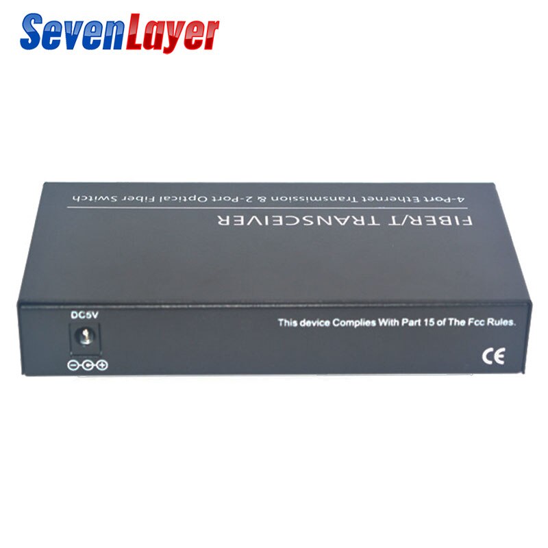 Fiber Optische Media Converter Gigabit Ethernet Switch 10/100/1000M 4 RJ45 Utp En 2 * Sfp fiber Poort