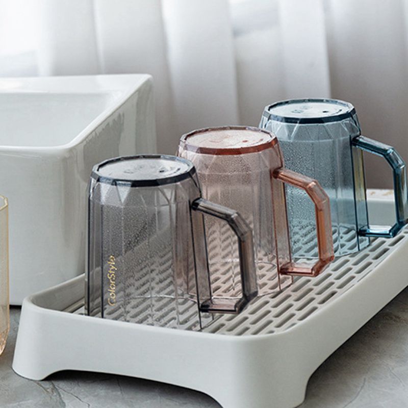 Simple Striped Bathroom Tumblers Plastic Mouthwash Cup Coffee Tea Water Mug Home Travel Toothbrush Holder Cup Drinkware Tools