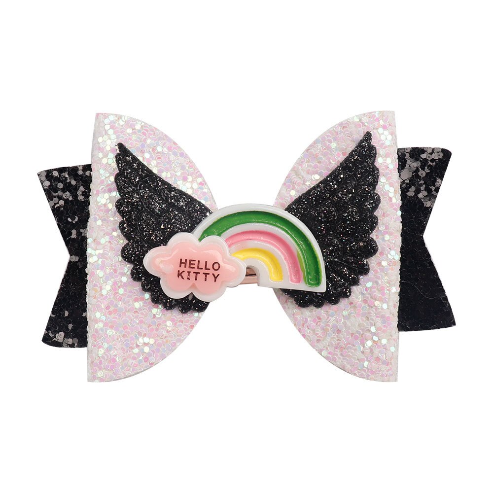 3.5inch Cute Hairgrips Glitter Hair Bows with Clip Dance Party Bow Hair Clip Girls Hair Accessories