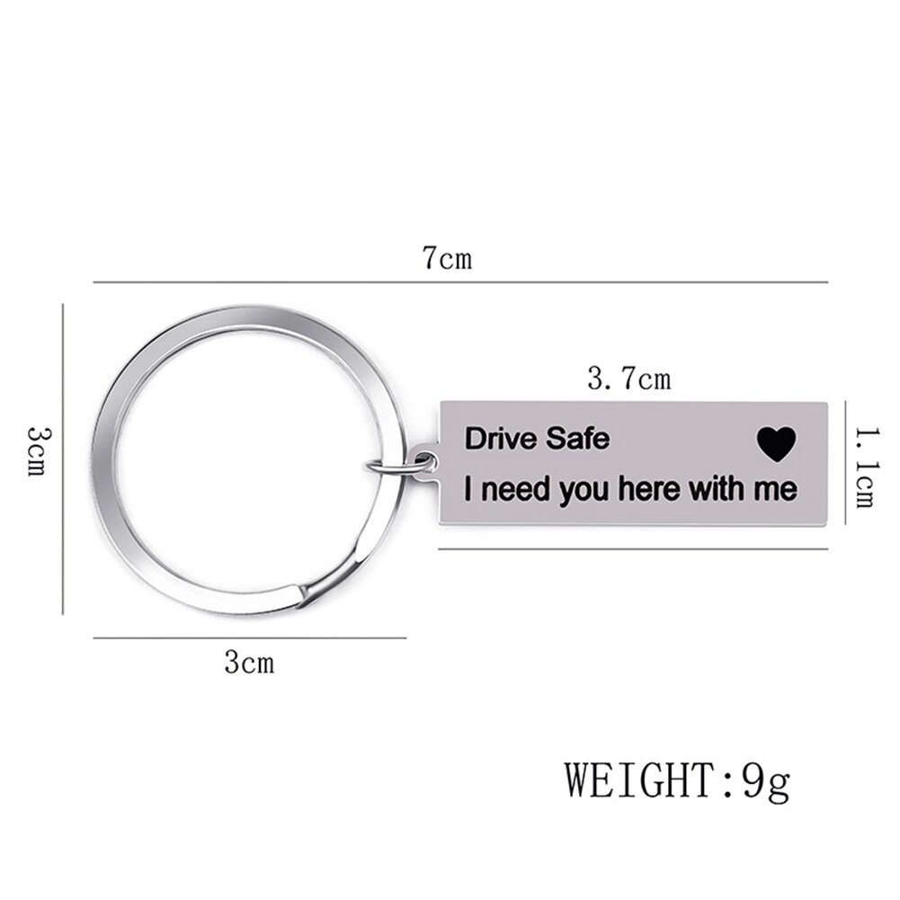 Paar Auto Keychain Nette Männer Frauen Schlüsselanhänger Edelstahl Anhänger Schlüssel Zubehör Liebe Schlüssel Ring Benutzerdefinierte Stick Sicher Schlüssel Kette