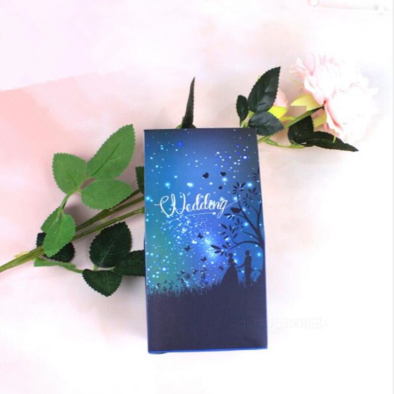Box Set Wedding Hand Box Personality Favor Candy Bag Stars Souvenir Party Blue Paper Bags Suit Pack: 1pc candy box