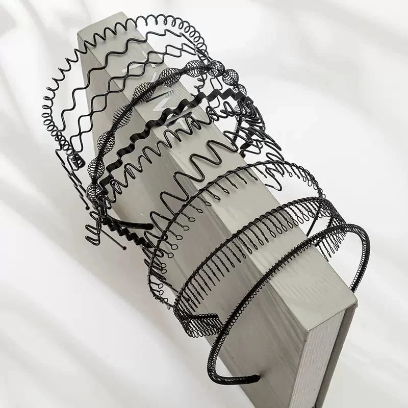 Unisex Black Wave Haarband Heren Dames Mode Golvend Haar Hoofd Hoepel Band Sport Hoofdband Haarband Hoofddeksels Haaraccessoires