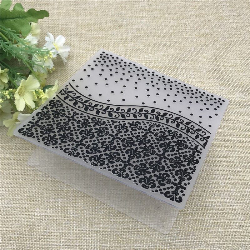 15*15cm dot line leaves Textured Embossing Folder Plastic Card Making Stamps Scrapbooking Paper Craft Supplies Folders Album DIY
