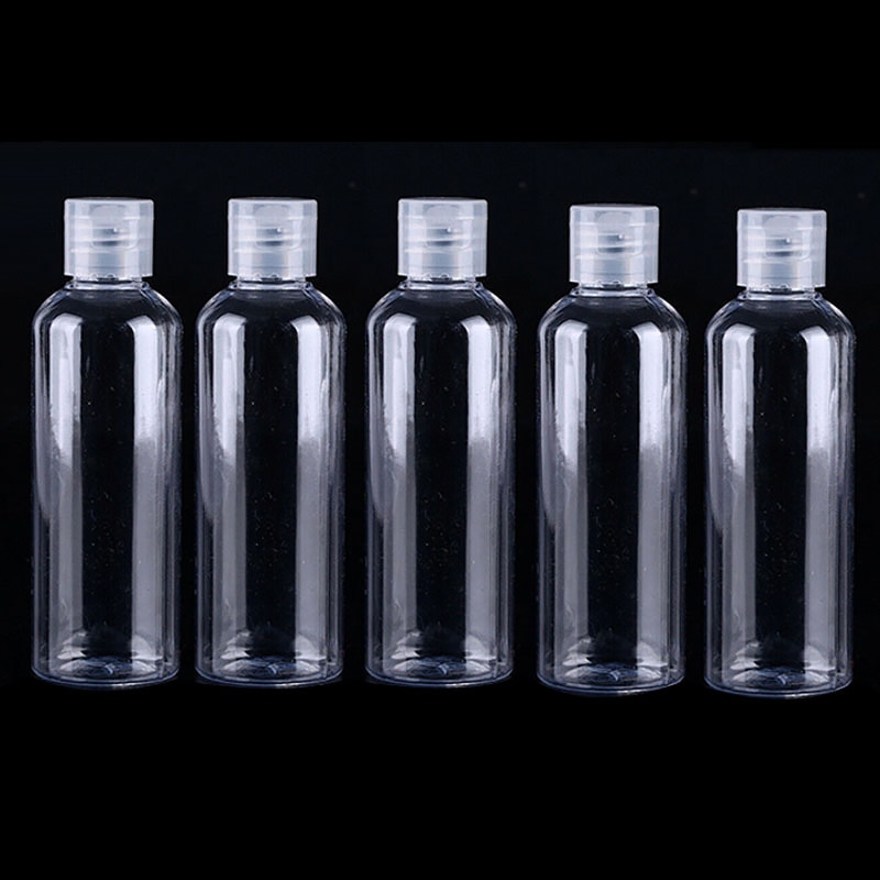 5 stuks 100ml plastic reisflesjes shampoo cosmetische lotion container transparante lege multifunctionele make-up container