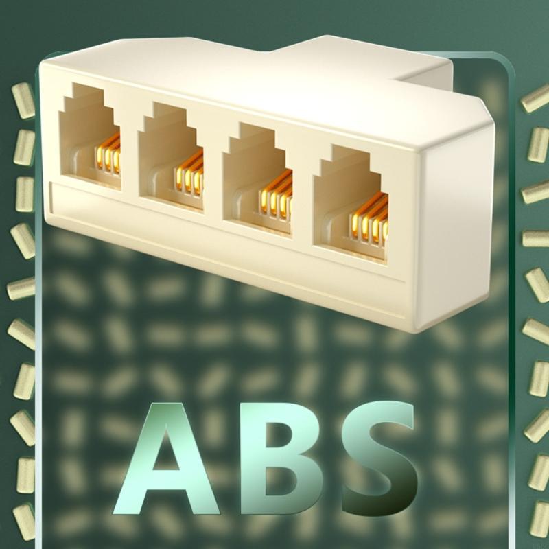 U55c 4 facher telefon-Splitter-Adapter mit  rj11 steckdosen, unterstützt 6- fach 6 4c 2c für telefone und faxgeräte und ermöglicht eine nahtlose verbindung.