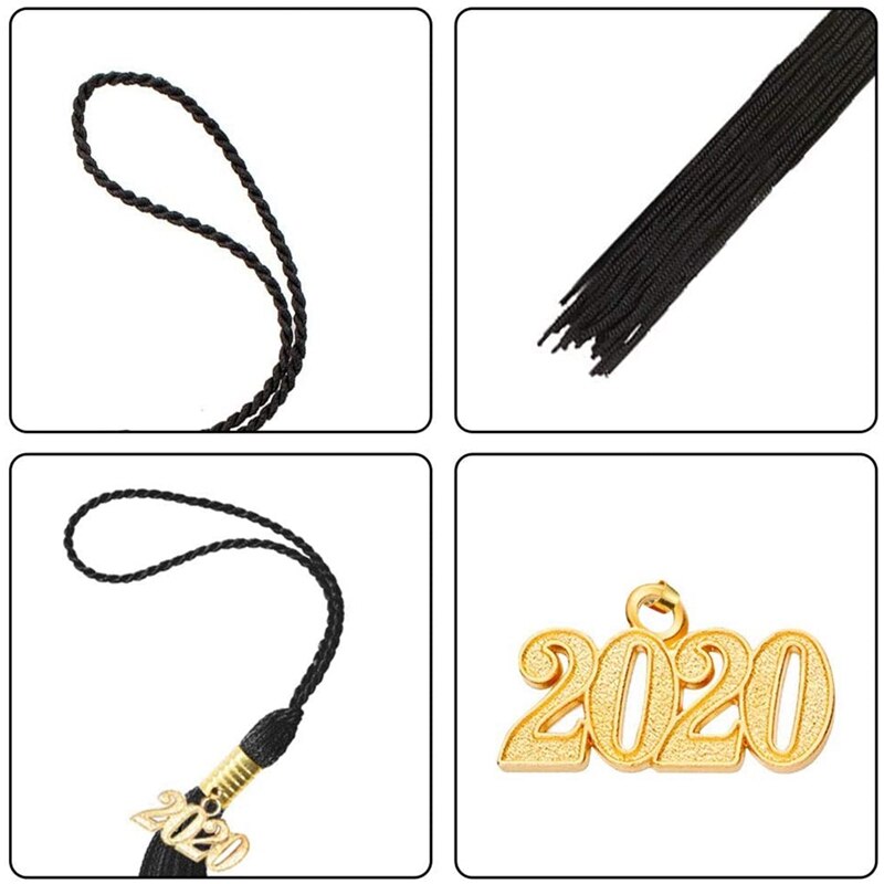 Graduation Tassel with Year Charm 9 Inch 2Pcs
