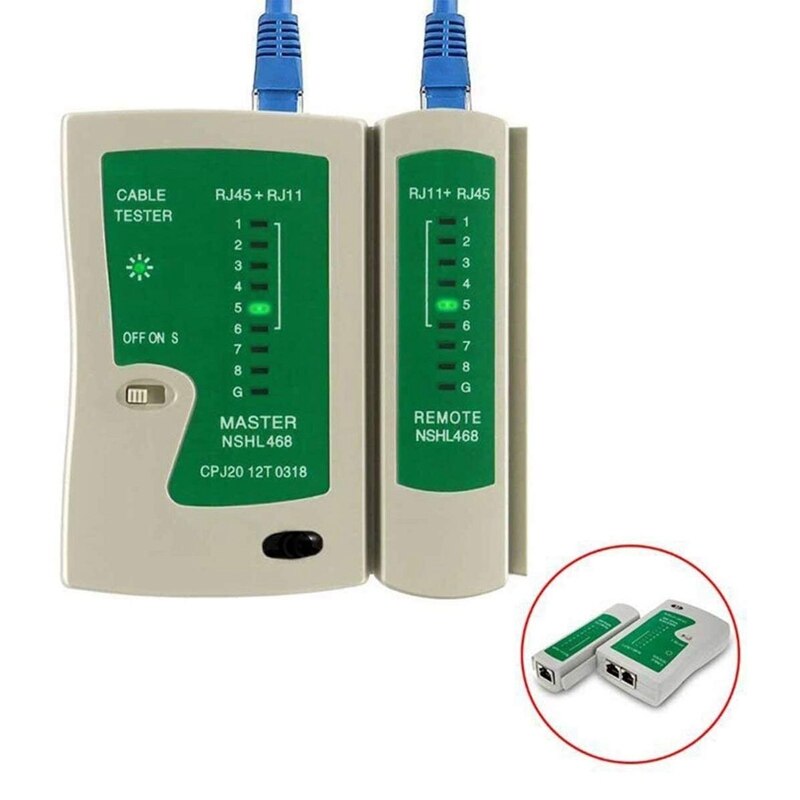 AU42-Kabel Tester RJ45 RJ11 Professionele Ethernet Kabel Tester Detector Remote Test Gereedschap Lijn Finder
