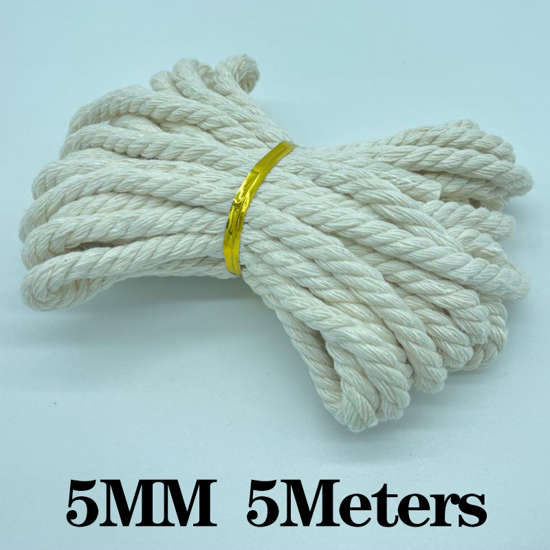 1-10mm natuurlijk touw jute lint naaien diy bruiloft koord ambachtelijke natuurlijke draad touw bulk handgemaakte feest kerst home decortion: WHITE