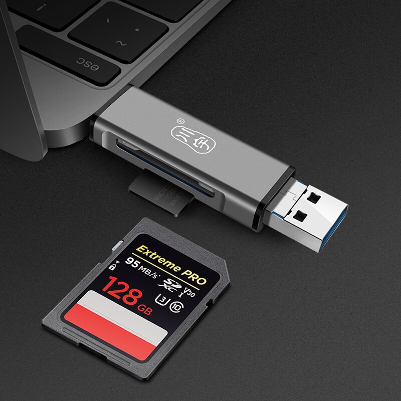 Kawau 3.0 Otg Kaartlezer Type C Usb Microusb Adapter Met Micro Sd-kaart/Sd-kaartsleuf C350 Geheugenkaart reader Voor Mobiele Telefoon