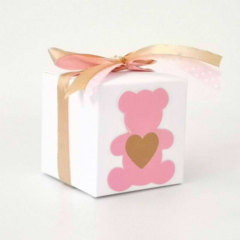 Kraftpapier Angel Bear Favor Doos Wedding Party Gunst Dozen Snoep Home Party Verpakking Supply: bear pink / 50pcs