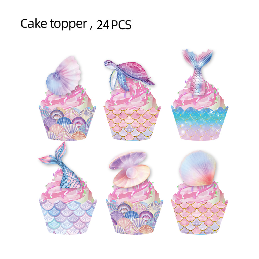Decoraciones para de cumpleaños de príncipes de sirena, vajilla desechable, bolsa Gif, globo de aluminio, decoración de fondo, suministros para de Baby Shower