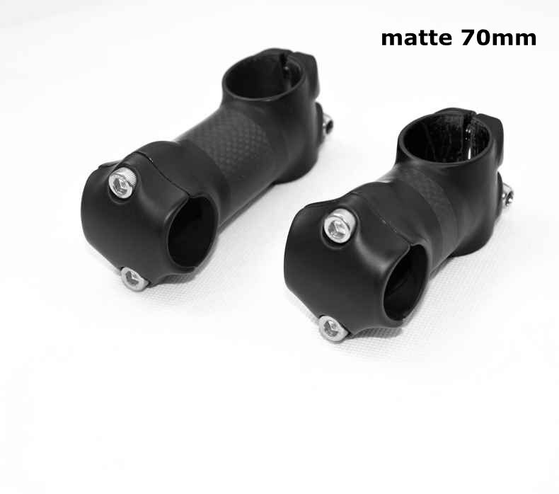 Setm Spomann BMX Bicicleta Preta 25.4*50/60/70/80mm Glossy/Matte Liga De Alumínio Embalado bicicleta da Haste de Carbono Motos partes: Matte 70mm