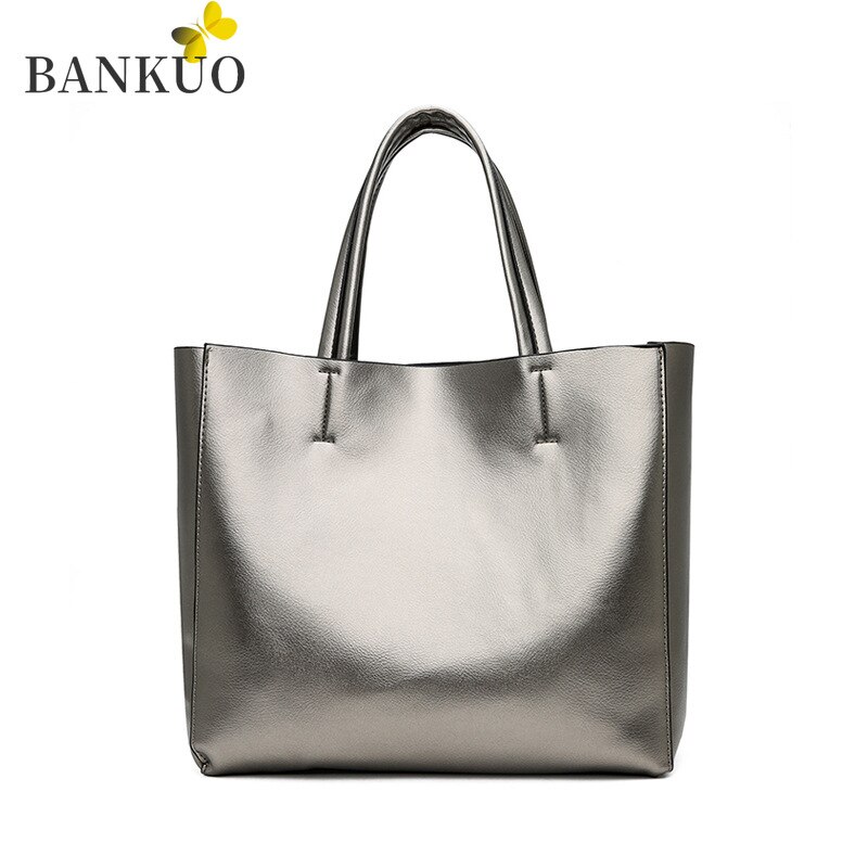 BANKUO Womens Bag Premium PU Lychee Pattern Composite Bag Large Capacity Simple Vintagetote Bags Forwomen Female Bag Z383