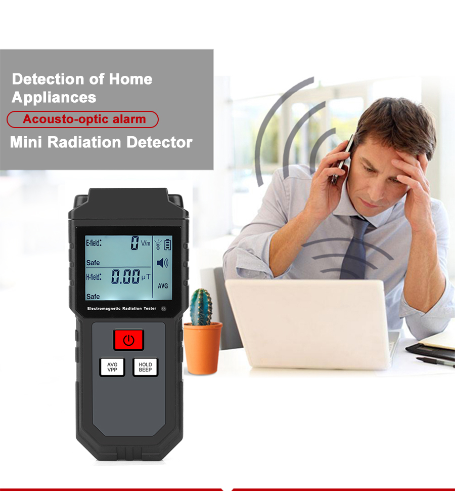 Handheld Digital LCD EMF Meter Electromagnetic Radiation Tester Electric Field Magnetic Field Dosimeter Detector