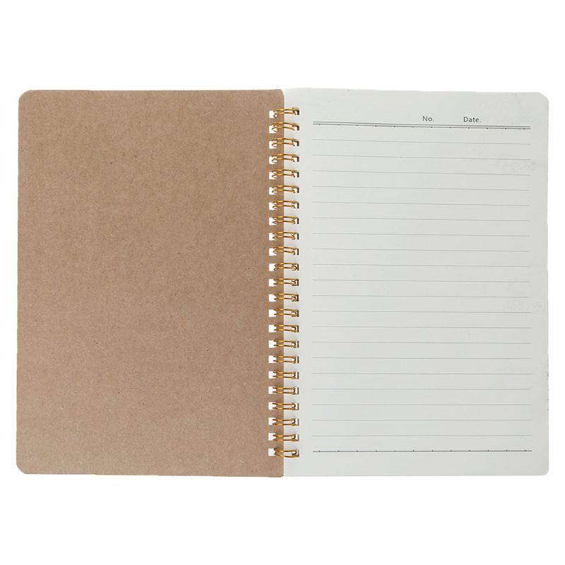 A5 notesbog kraft dot grid tidsstyring blank bog spiral journal ugentlig planlægning skolekontorartikler: 04