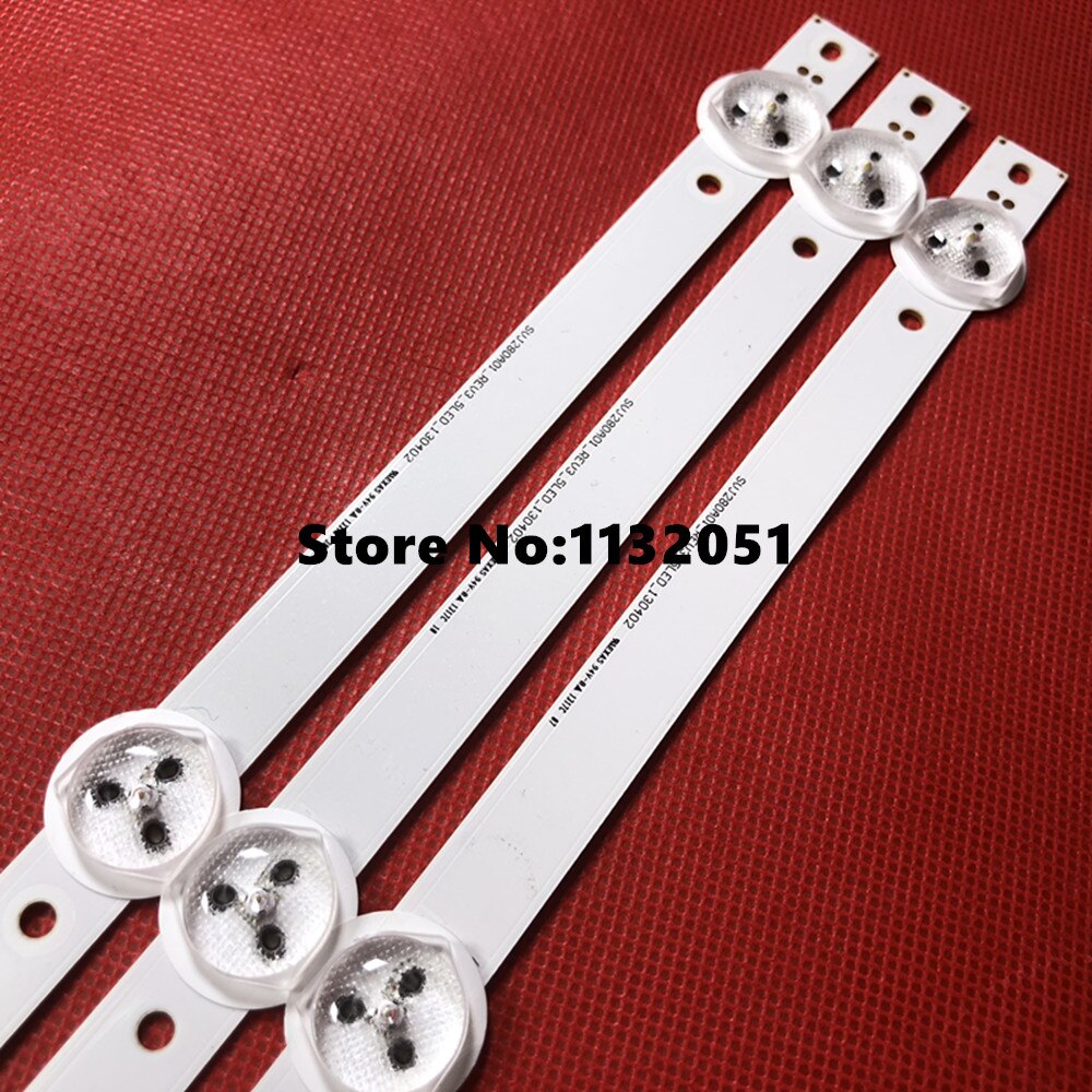 530mm strip For Pr oli ne Bravis 28C2000B 28 inch TV L2830HD SVJ280A01 REV3 5LED 130402 M280X13-E1-H