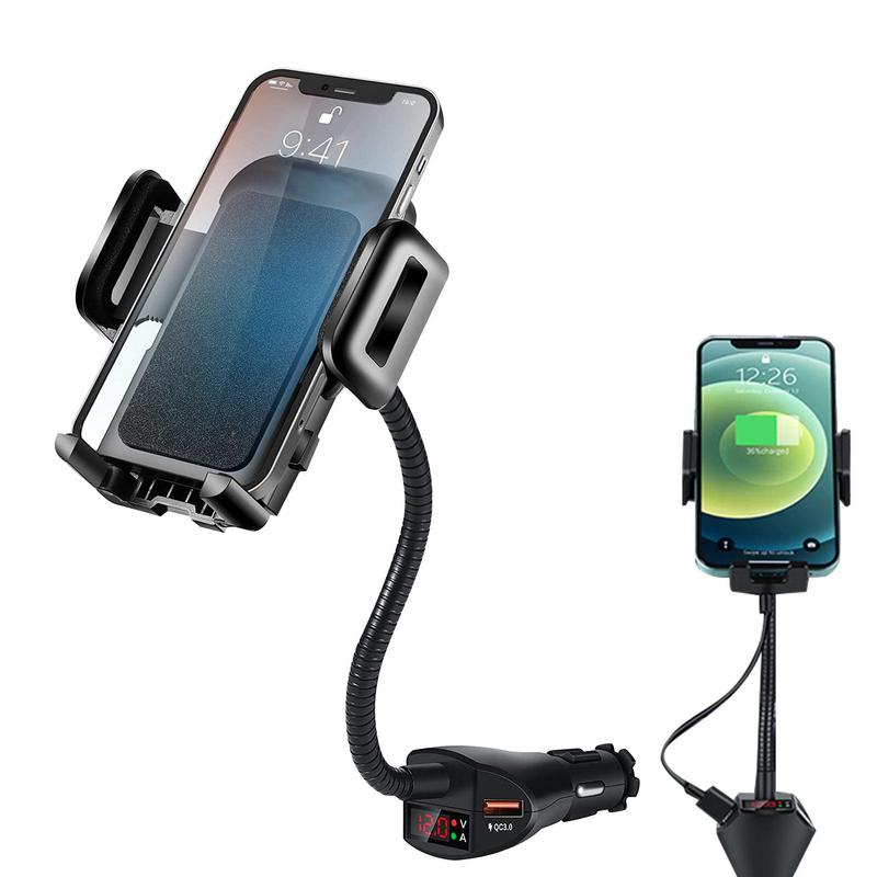 Sigaretten Aansteker Telefoonhouder 3-In-1 Supportor Met Spanningsdetector Auto Mount Oplader Compatibel Voor Smartphone Opladen