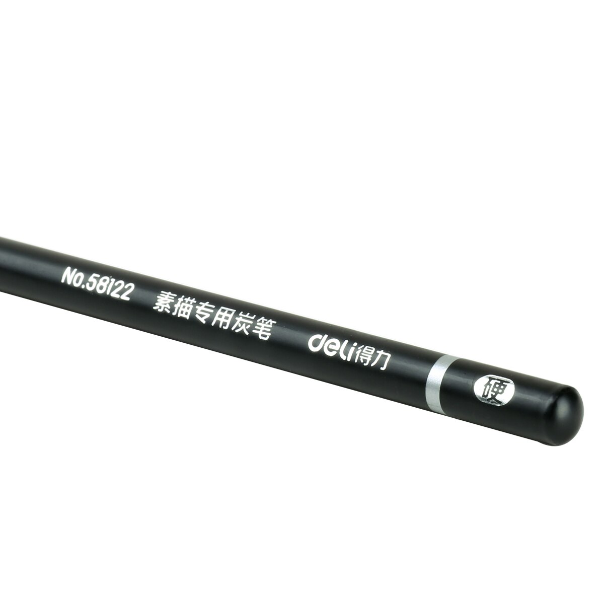 Lápis especial do carvão de 12 peças/caixa deli58122 para o esboço da arte, lápis macio, médio e duro do carvão vegetal, artigos de papelaria do estudante da arte,