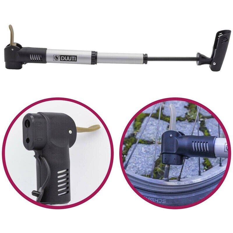 Draagbare Fietspomp Fiets Mini Pomp Lucht Handpomp Dubbele Hoofd Av Dv Sv Auto Dunlop-ventiel Mountainbike pomp