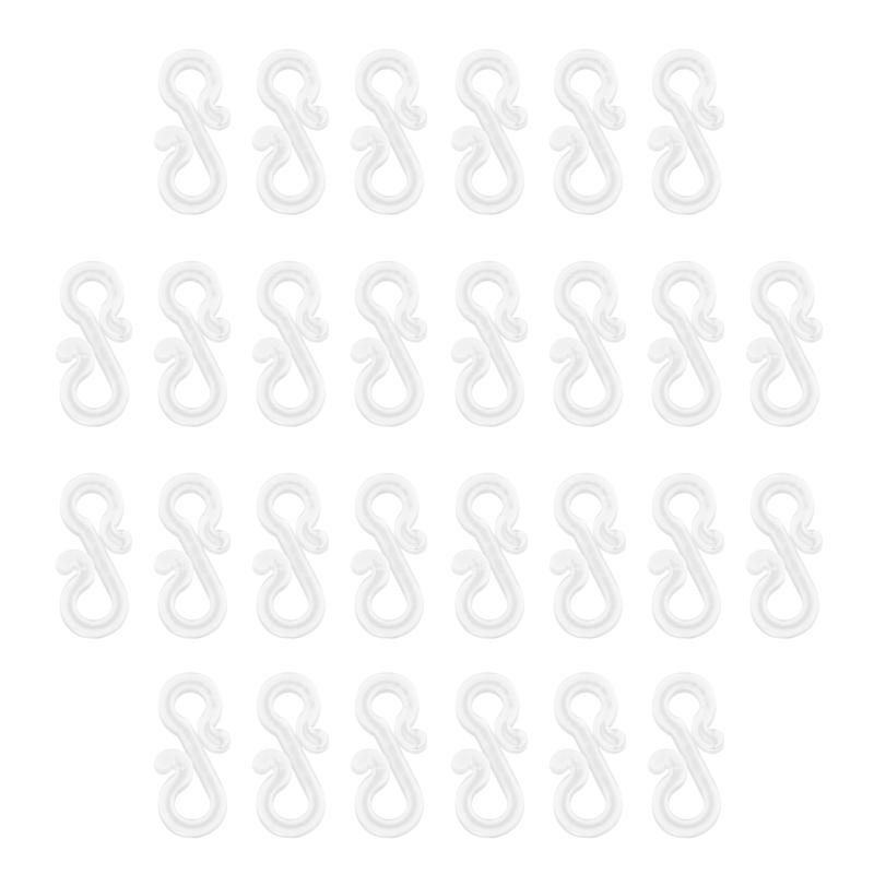48 Stuks S Kerst Hange Plastic Decoratieve Outdoor Wit Gutter Haken Voor Fairy String Touw Kerst Gutter Haken Clips: Default Title