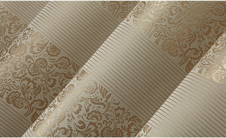 3D Victoriaanse Damast Reliëf Behang Roll Luxe Klassieke Bloemen Behang Woonkamer Slaapkamer Muur Decor