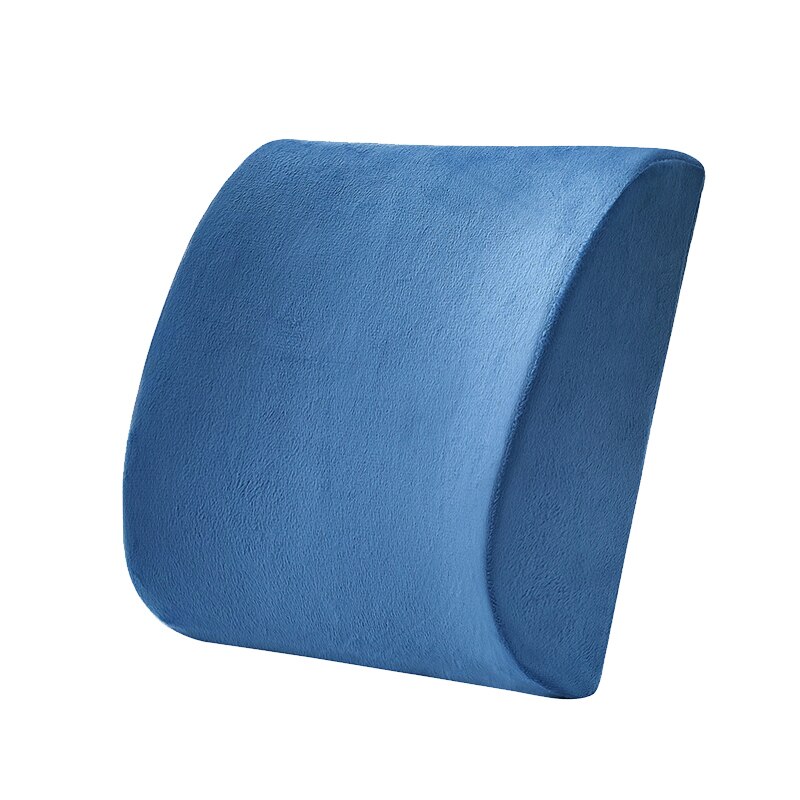 Mesh Weiche Memory Foam Lenden Unterstützung Atmungs Healthcare Zurück Taille Kissen Auto Sitz Hause Büro Kissen Entlasten Schmerzen Wildleder: Suede Blue
