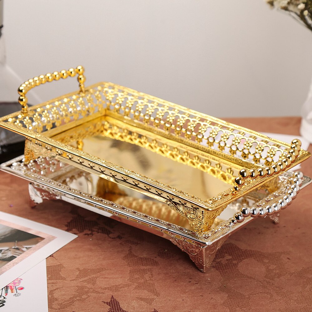 Imuwen Opbergvak Fruitschaal Sieraden Display Metal Cake Stand Benodigdheden Bruiloft Platen Party Servies Thuis Tafel Decor