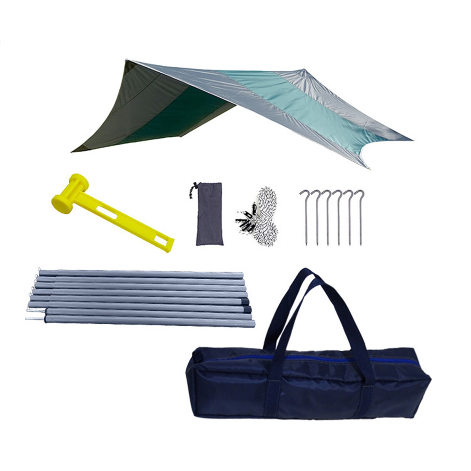 Luifel Tent Regen Vliegen Tarp Waterdichte Outdoor Tent Tarp Camping Zonnescherm Luifel Picknick Mat Voor Camping Picknick Accessoires: Green
