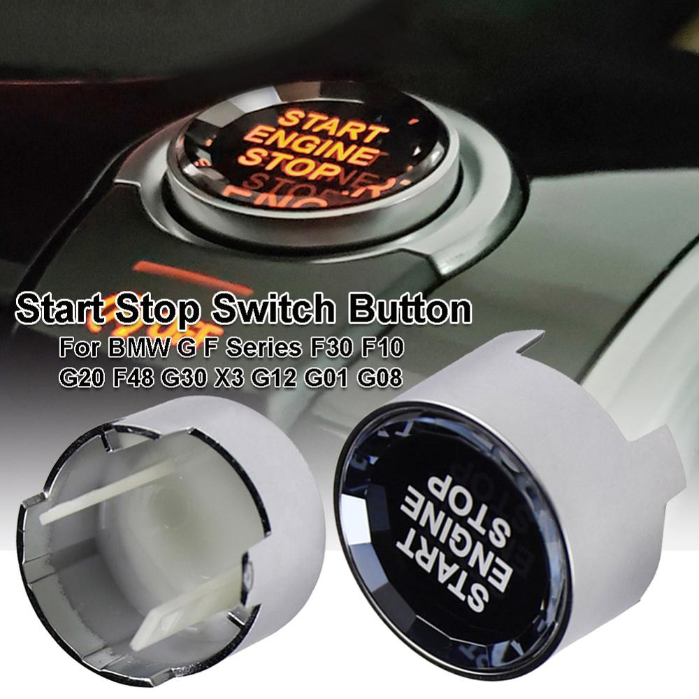 Diamond Crystal Car Start Stop Switch Button For BMW G F Series F30 F10 G20 F48 G30 X3 G12 G01 G08 Start Stop Switch Button