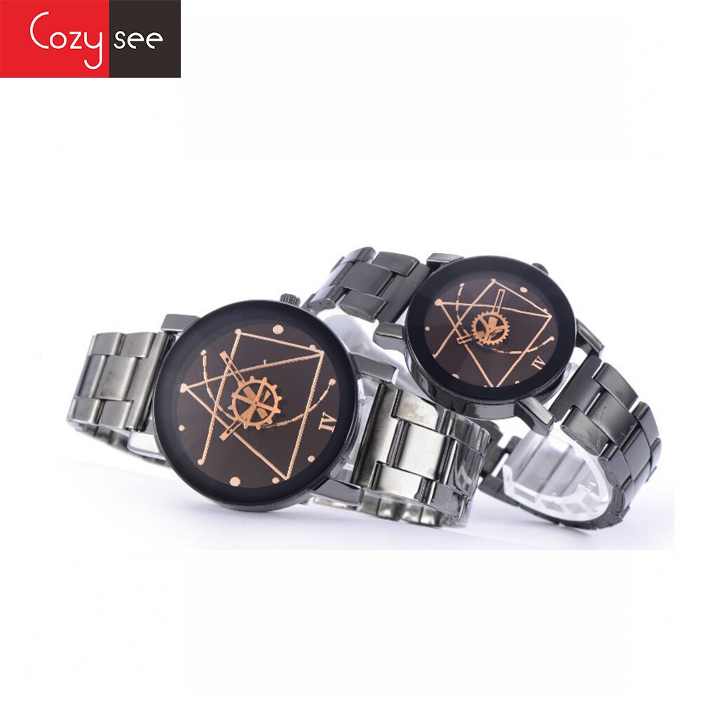 Original Couple montre en acier inoxydable paire montres horloge pour hommes et montre pour femme