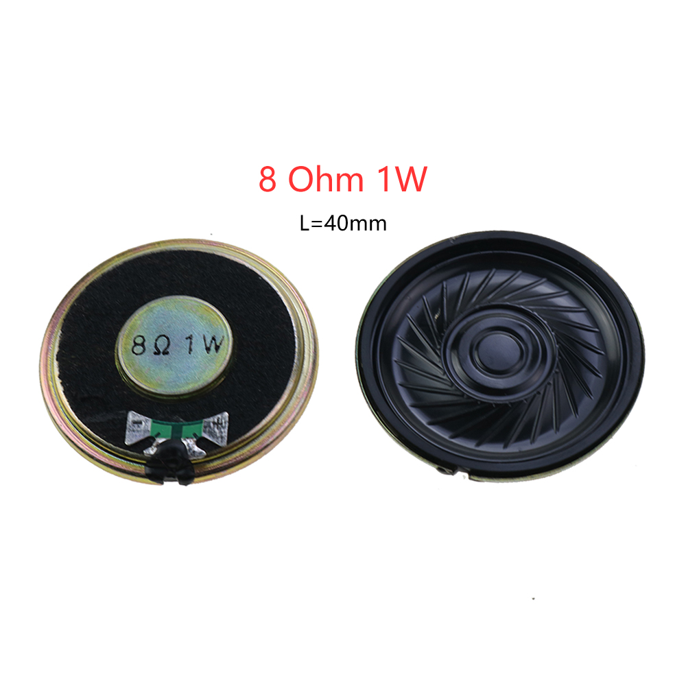 JCD 1 pz 8 ohm / 8R mini altoparlante 0.5w 1W 2W 3W 50mm 57mm 66mm 77mm diametro altoparlante altoparlante: nero