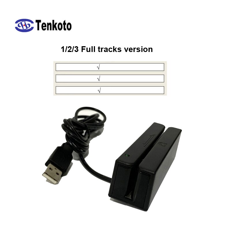 Original Full Tracks Magnetic Card Reader USB 3 Strip Swipe Access Control Payment Reader Factory: Full Tracks