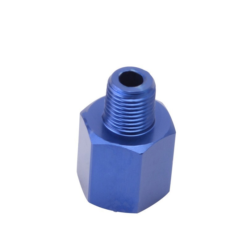 SPEEDWOW Car Parts M12 to 1/8 NPT Aluminum Gauge Sensor Thread Adapter Reducer Oil Pressure Sensor Adapter