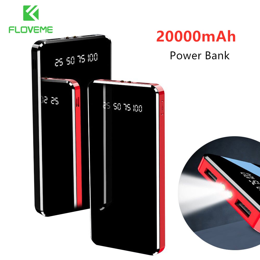 Batterie externe 20000 mAh LED affichage numérique chargeur de batterie externe Portable 10000mAh Powerbank pour iPhone 11 7 8 Xiao mi mi