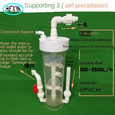 Cubo separador de remolino centrífugo para acuario, cubo sellado de prefiltro de lluvia para tanque de peces: Rojo