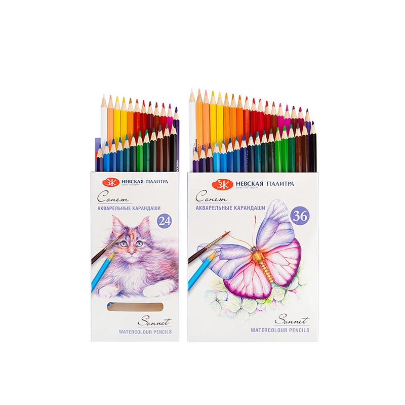 White Nights White Night Water-Soluble Color Pencil Drawing Stationery School Office Supplies School Art Supplies 36 Colors