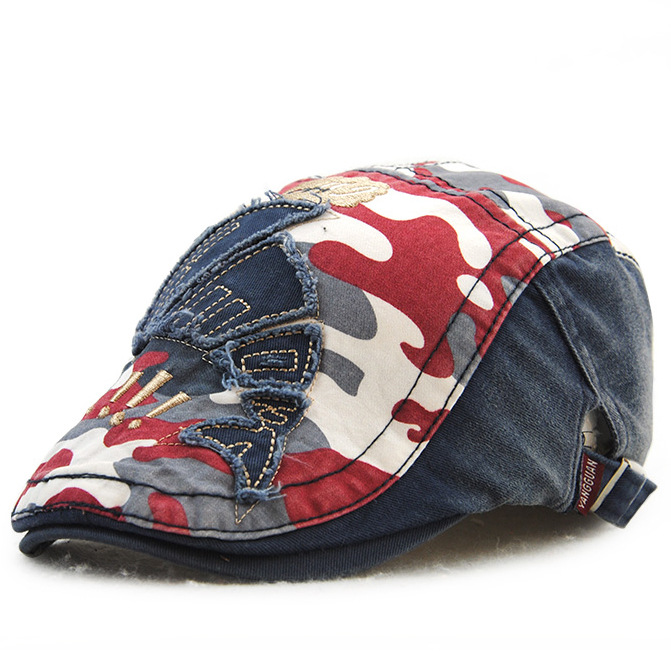[jamont] vår høst barn caps gutt basker hatter jente visir kamuflasje bomull barn flat caps 5-10y justerbare casquette