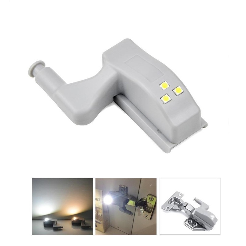 4pc/ lot  dc 12v möbelbelysning led skåplampa automatisk avstängd på gångjärnslampa för garderob köksskåp inre ljussensor