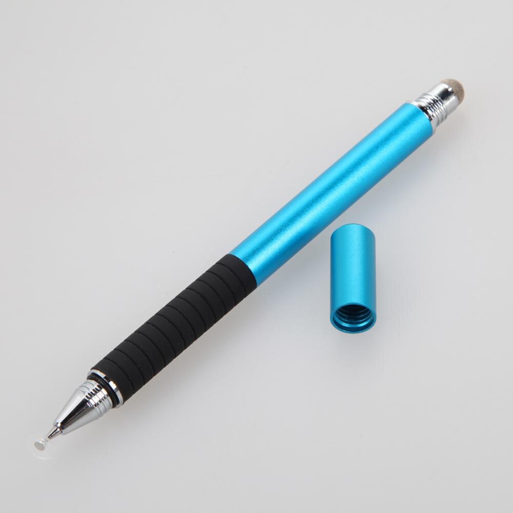 2 in 1 Multifunction Fine Point Round Thin Tip Touch Screen Pen Capacitive Stylus Pen For Mobile Phone Tablet For iPad iPhone: sky blue