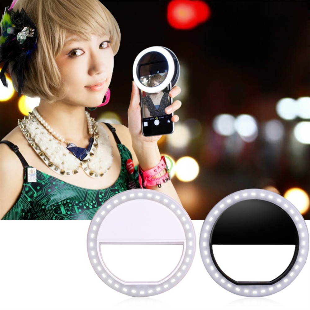 Universel Selfie LED Flash Annulaire Lumière Portable Téléphone Portable 36 LED S Selfie Lampe Anneau Lumineux Clip Pour iPhone 8 7 6 Plus Samsung
