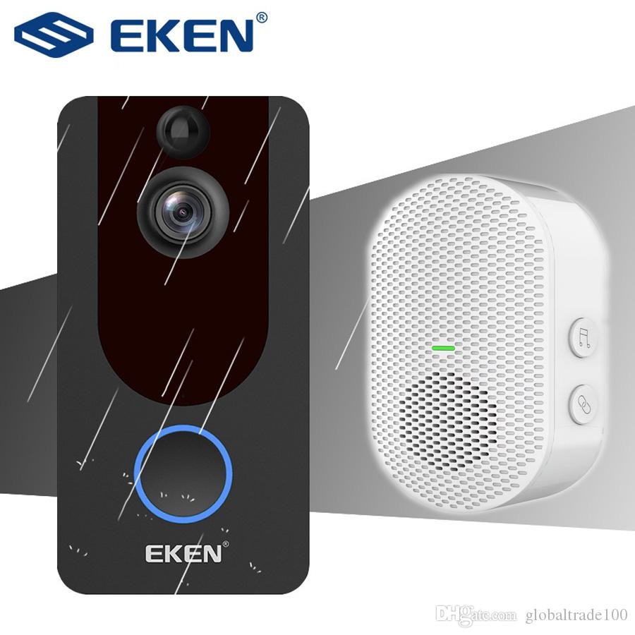 Eken V7 Smart Wifi Video Deurbel Hd 1080P Camera Visuele Intercom Met Chime Nachtzicht Opslag Draadloze Beveiligingscamera &#39;S