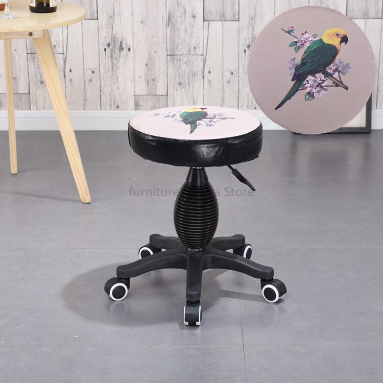 Goedkope Vintage Kapper Kruk Beauty Stijlvolle Stijl Draaibare Werk Kruk Hoogte Verstelbare Kleurendruk Stoel: Plastic pulley E