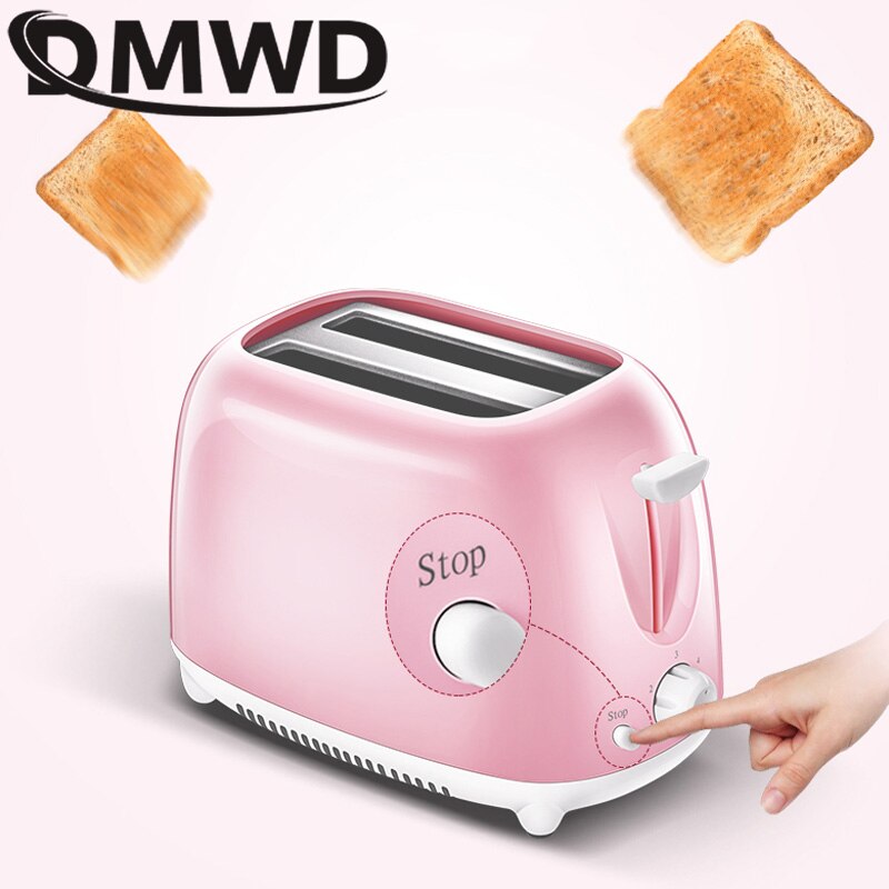 DMWD Toaster Automatic Stainless Steel Electric Toaster Household Breakfast Machine Toast Sandwich Grill Oven Kitchen Appliances